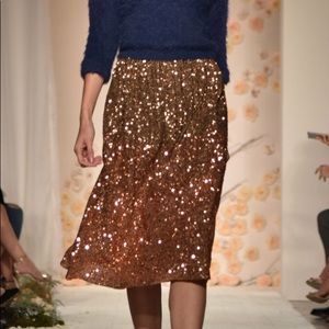 Copper Ombré Sequence Skirt